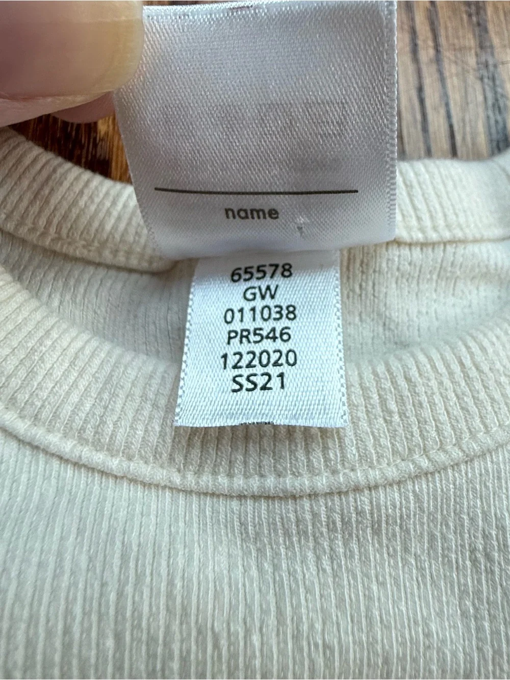 Hanna Andersson Cream Ribbed Onesie Bodysuit 0-3 Months